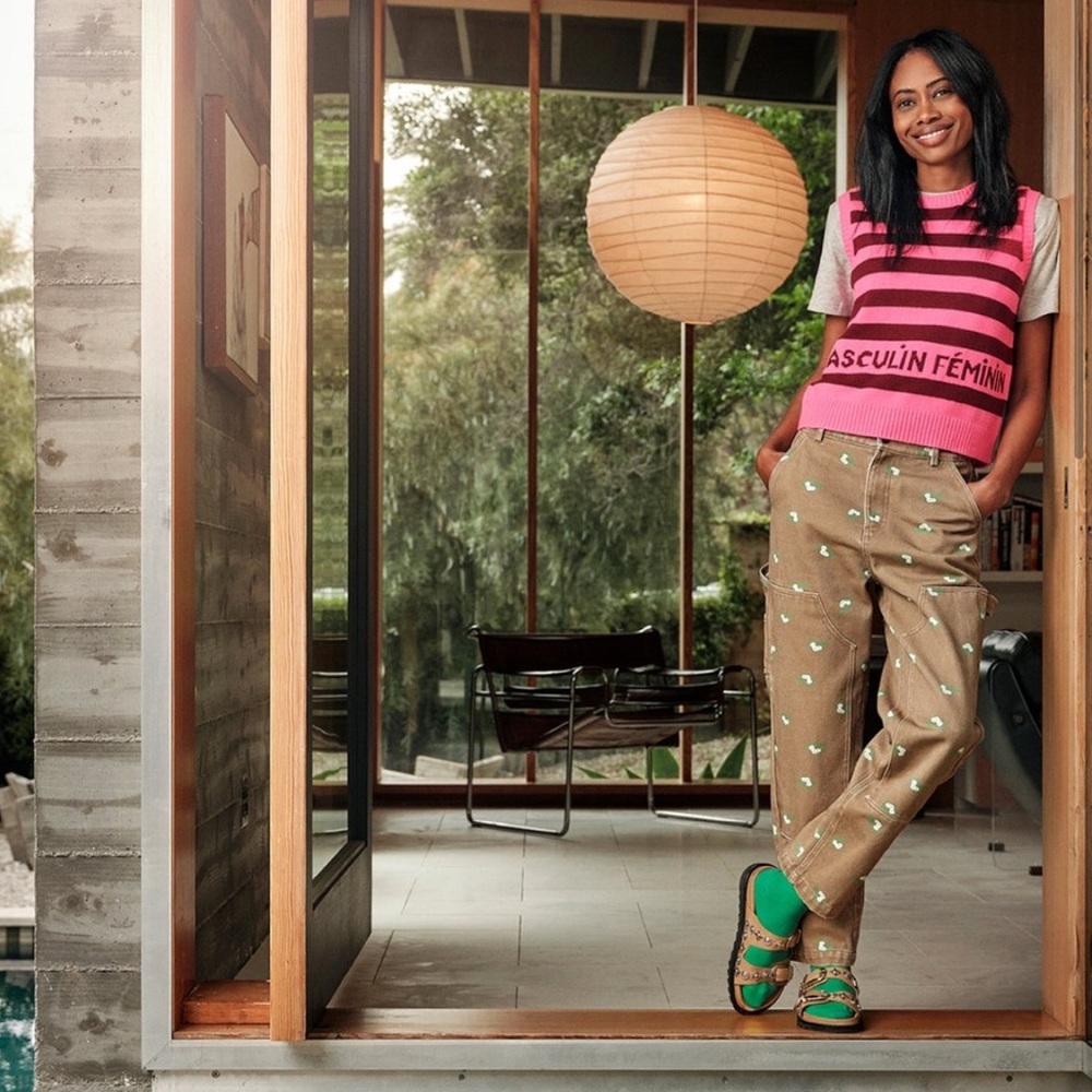 Clare V x Monoprix tan pants